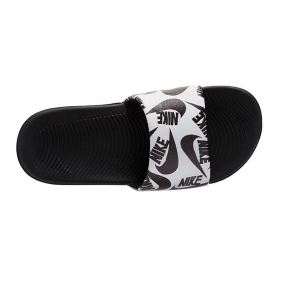 NIKE Kawa SE Slide Sandals (PS/GS) CT6619-100 White / Black Kids - Picture 3 of 5